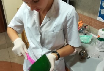 Uczennica podczas stażu