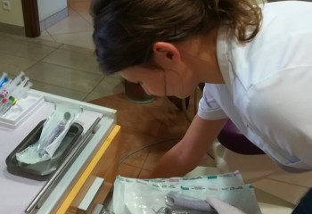 Uczennica podczas stażu